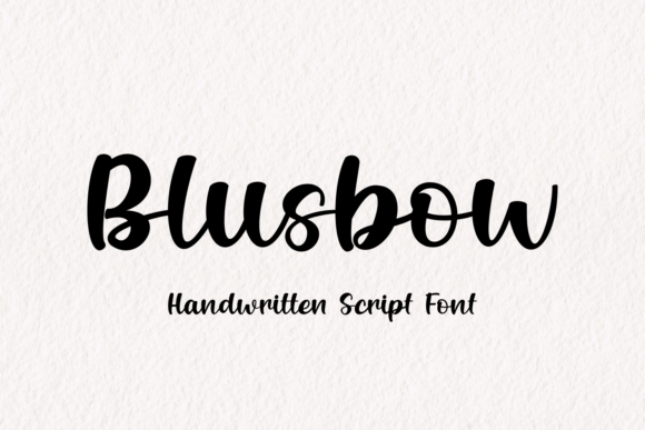 Blusbow: A Handwritten Font for Web Design