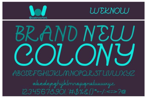 Brand New Colony Font for Creative Publishing