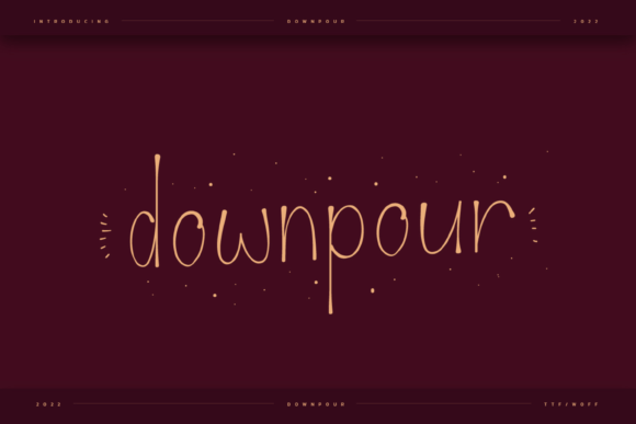 Downpour: A Whimsical Font for Creative Projects