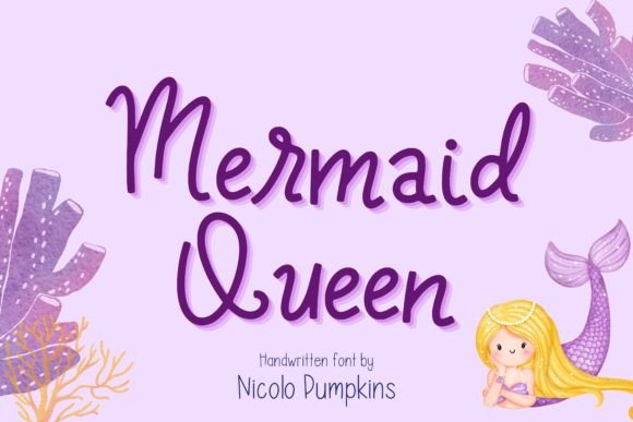 Mermaid Queen Font for Creative Design
