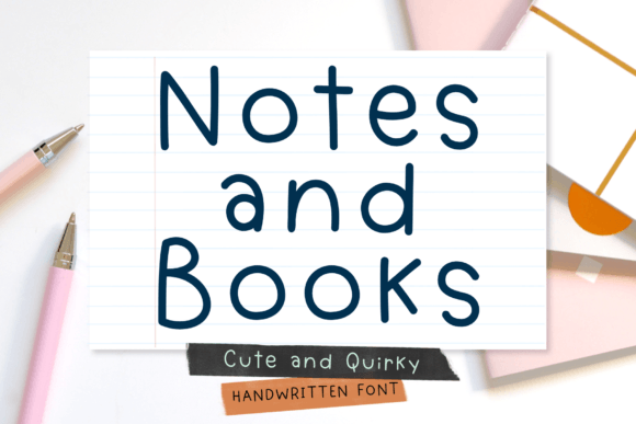 Notes and Books Font for Business