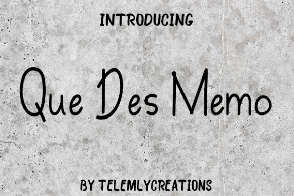 Que Des Memo Font for Web Design