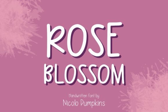 Rose Blossom Font for Creative Projects