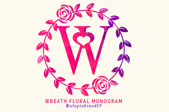 Wreath Floral Monogram Font